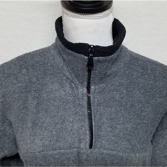 VINTAGE 80s Tommy Hilfiger Gray Fleece Zip Sweater - Picture 3 of 10